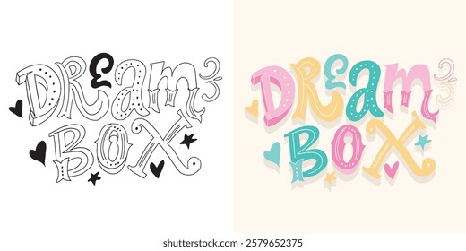 Trendy hand drawn doodle lettering quote about love and Valentine's day. Lettering for t-shirt design, mug print, bag print, clothes fashion. 100% hand drawn vector image.