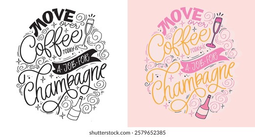 Trendy hand drawn doodle lettering quote about love and Valentine's day. Lettering for t-shirt design, mug print, bag print, clothes fashion. 100% hand drawn vector image.