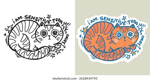 Trendy hand drawn doodle lettering quote. Lettering for t-shirt design, mug print, bag print, clothes fashion. 100% hand drawn vector image.