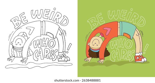Trendy hand drawn doodle lettering quote. Lettering for t-shirt design, mug print, bag print, clothes fashion. 100% hand drawn vector image.