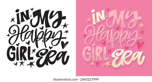 Trendy hand drawn doodle lettering quote. Lettering for t-shirt design, mug print, bag print, clothes fashion. 100% hand drawn vector image.