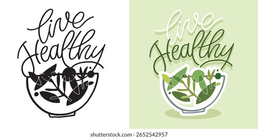 Trendy hand drawn doodle lettering quote about sport and healthy food. Lettering for t-shirt design, mug print, bag print, clothes fashion. 100% hand drawn vector image.
