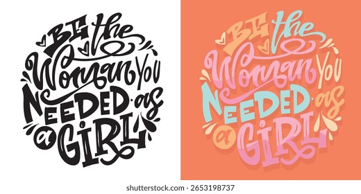 Trendy hand drawn doodle lettering quote. Lettering for t-shirt design, mug print, bag print, clothes fashion. 100% hand drawn vector image.