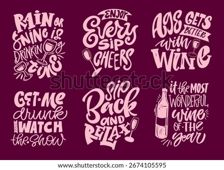 Trendy hand drawn doodle lettering quote about drinks - wine. Wine lover. Lettering for t-shirt design, mug print, bag print, clothes fashion. 100% hand drawn vector image.