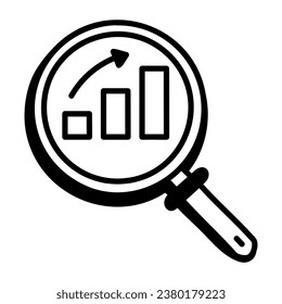 A trendy hand drawn icon of data analysis 