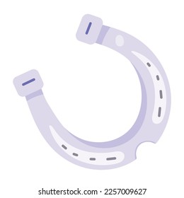 Trendy hand drawn icon of horseshoe 