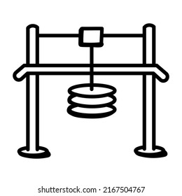Trendy hand drawn icon of pull down 

