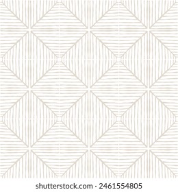 Trendy hand drawn seamless pattern with line. Boho ethnic background with abstract organic shapes pattern. Nude beige color. Collage contemporary print. Surface cover design. Fabric textile ornament