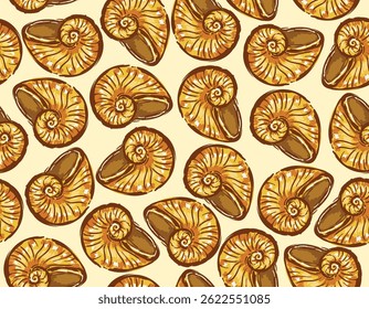 Trendy Hand drawn Summer sea shells seamless pattern Vector Illustration Modern Underwater , Design for fashion , fabric, textile, wallpaper , wrapping and all prints 