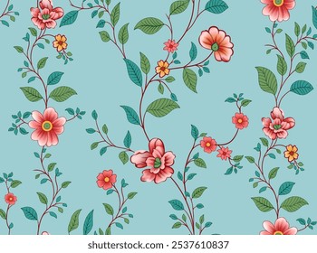 Dibujado a mano de moda Wild Meadow florals, ramo de flores ilustración Diseño de patrones sin fisuras, diseño para la moda, tela, textil, Fondo de pantalla, cubierta, Web, envoltura y todos los estampados
