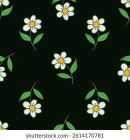 Trendy Hand drawn Wild Meadow florals , Flower bouquet illustration Seamless Pattern Design, Design for fashion , fabric, textile, wallpaper