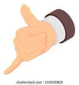 Trendy hand gesture icon. Isometric of trendy hand gesture vector icon for web design isolated on white background