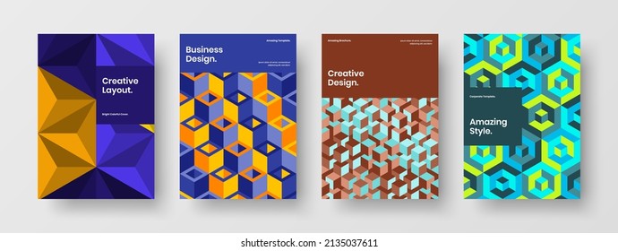 Conjunto de conceptos vectoriales de diseño de la letra de mano a la moda. Colección de diseño de postales de formas geométricas originales.