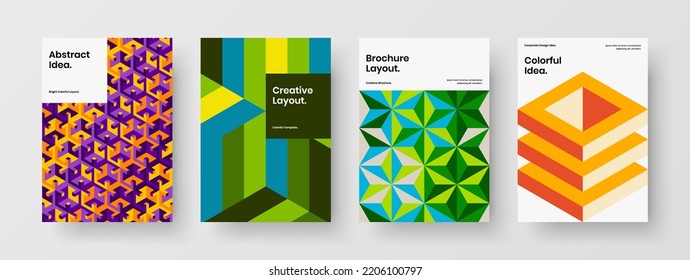 Colección de plantillas vectoriales de diseño de listas de mano a la moda. Un mosaico minimalista da forma a un paquete de diseño postal.