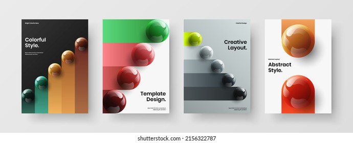 Conjunto de ilustración de diseño de vectores de la lista de mano de moda. Increíble colección de conceptos de volante de bolas realistas.