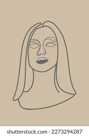 Trendy handgezeichnete Vektorgrafiken. Minimalistische abstrakte Gesichter, Hände und Formen im zeitgenössischen Silhouettenstil