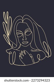 Trendy Hand-Drawn Vector Illustrations. Minimalistic Abstract Faces, Hands, and Shapes in Contemporary Silhouette Style
