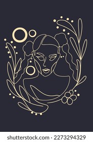 Trendy Hand-Drawn Vector Illustrations. Minimalistic Abstract Faces, Hands, and Shapes in Contemporary Silhouette Style