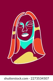 Trendy Hand-Drawn Vector Illustrations. Minimalistic Abstract Faces, Hands, and Shapes in Contemporary Silhouette Style