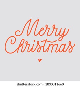 Trendy handwritten calligraphy quote saying Ho Ho Ho. Christmas and New Year concept. Modern vector calligraphy. Isolated card banner design lettering.