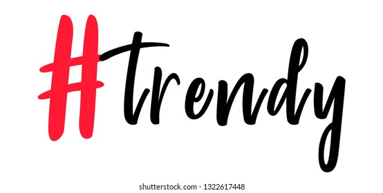 trendy hashtag symbol