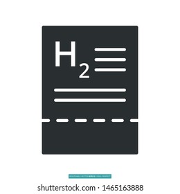Trendy heading, letter paper icon vector illustration logo template for many purpose