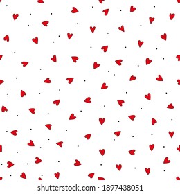 Trendy hearts dots pattern, great design for any purposes.Romantic background, texture for wrapping paper, scrapbooking paper, post card and fabric.