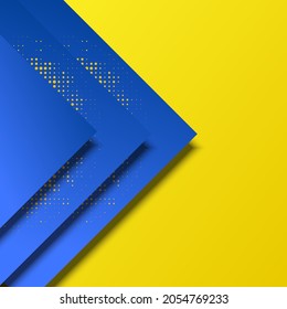 trendy hipster abstract vector template background with smooth gradient blue and yellow
