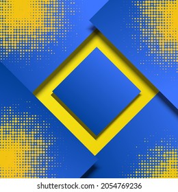 trendy hipster abstract vector template background with smooth gradient blue and yellow