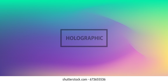 Trendy holographic blurred background. 