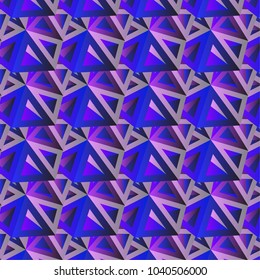 Trendy horizontal geometric background, triangle pattern field. Vector illustration.