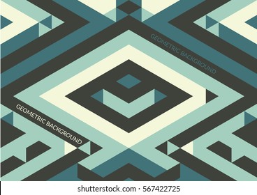 Trendy horizontal geometric background, triangle pattern field. Vector illustration.