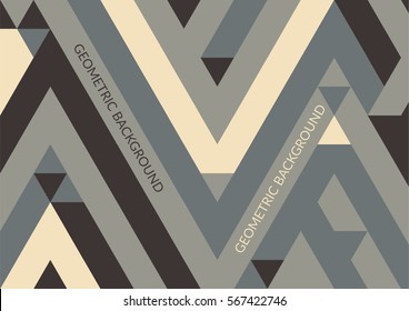 Trendy horizontal geometric background, triangle pattern field. Vector illustration.