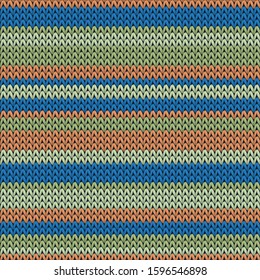 Trendy horizontal stripes knitted texture geometric seamless pattern. Blanket knitwear fabric print. Nordic style seamless knitted pattern. Abstract xmas wallpaper.
