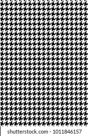 Trendy hounds tooth pattern made up of tiny square shapes that tiles as a pattern.