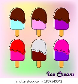 trendy ice cream vector fit for logo, icon, etc.