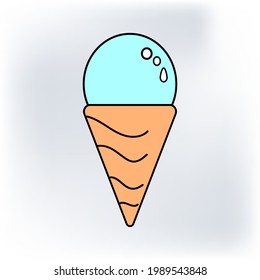 trendy ice cream vector fit for logo, icon, etc.