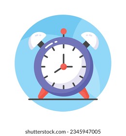 Icono de moda del reloj despertador en estilo editable, fácil de usar y descargar