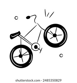 Trendy icon of bicycle in editable design style