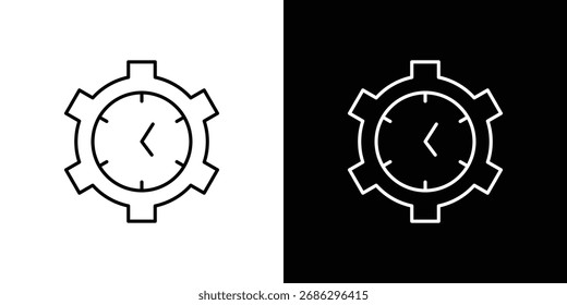 Trendy icon black and white vector outline sign