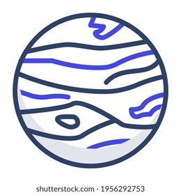 Trendy Icon Design der Jupiter-Vektorgrafik des Planetensystems