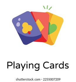 Trendy icon design of playing cards 