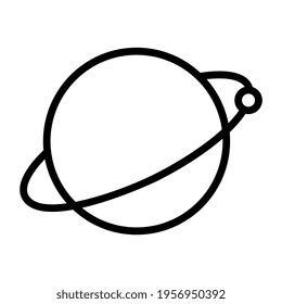 Trendy icon design of saturn vector of planetary system