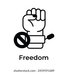 Trendy icon of freedom in editable style, ready to use vector