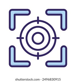 Trendy icon of fucus, target vector design in editale style