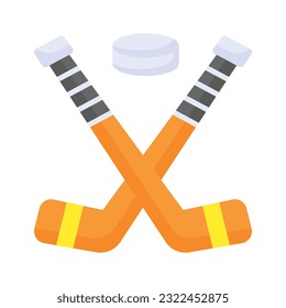 Trendy icon of ice hockey in editable style, easy to use and download