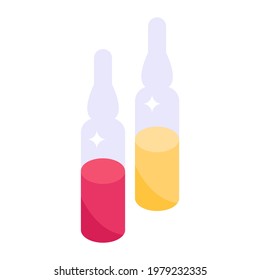 Trendy Symbol für Injektionsflaschen, bearbeitbare Vektorgrafik 