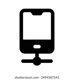 Trendy icon of mobile network, ready for premium use