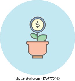 Trendy icon on blue background for web and mobile graphic.
