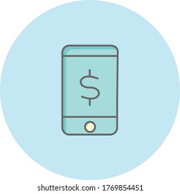 Trendy icon on blue background for web and mobile graphic.